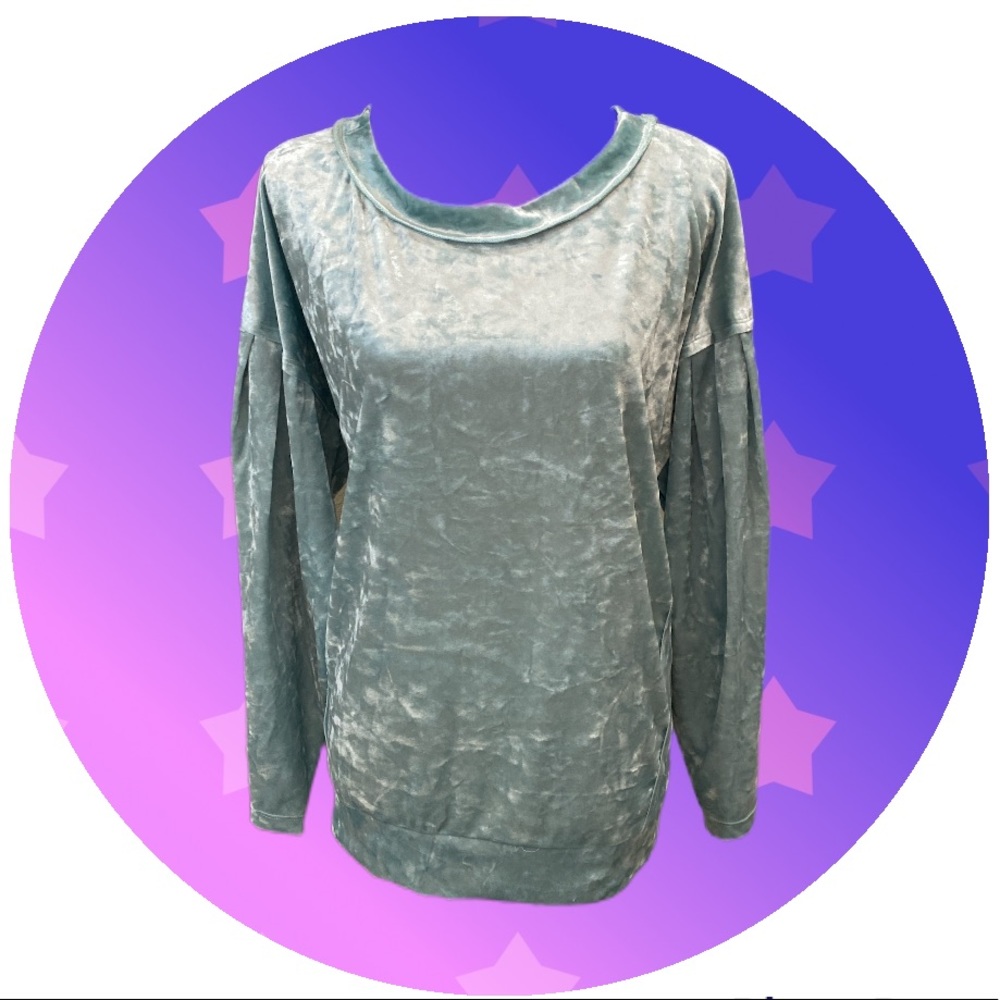 Stretchy Crushed Velvet in sea-foam green, sure to bring so many compliments!